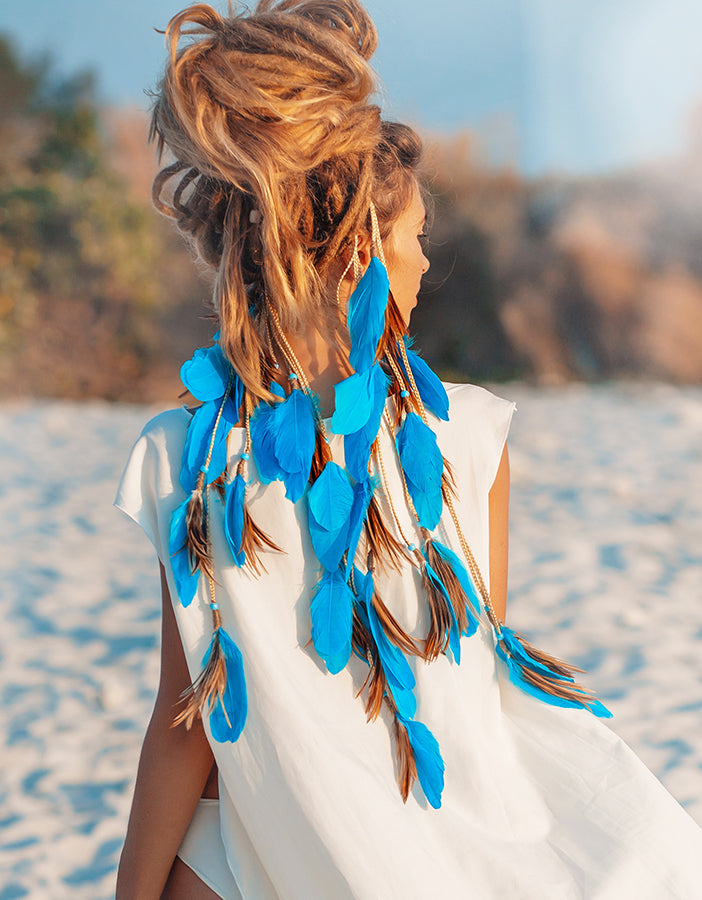 Hajékszer színes toll hajdísz narancs AFROline (1db)